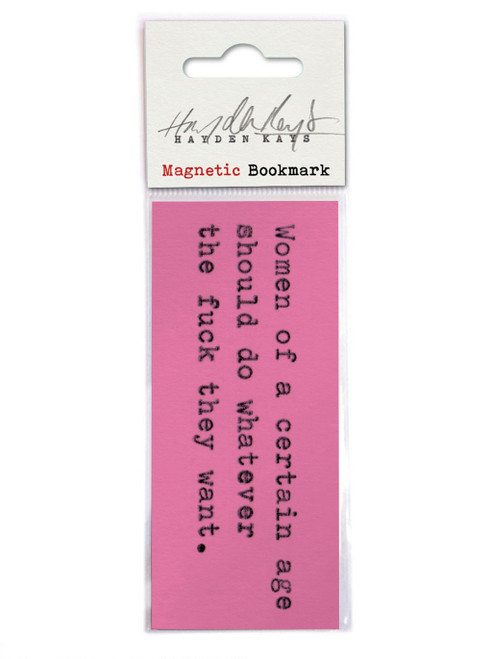 Rude Magnetic Bookmark Women Certain Age By Hayden Kays