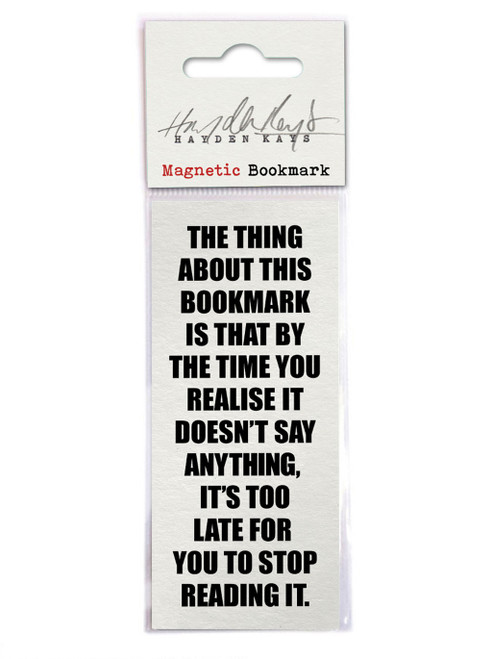 Funny Magnetic Bookmark Thing About This By Hayden Kays