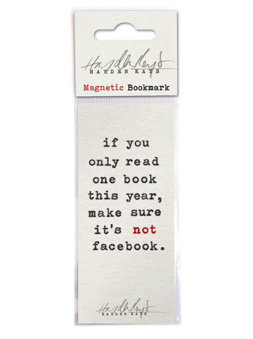 Funny Magnetic Bookmark Read One Book By Hayden Kays