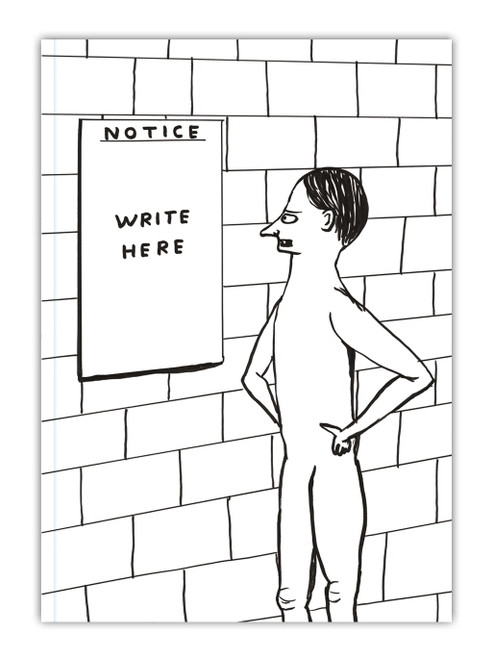 Funny A5 Notebook Notice Write Here By David Shrigley