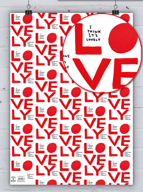 Lovely Gift Wrap - Funny Quality Wrapping Paper By David Shrigley