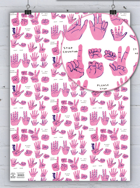Funny Gift Wrap - Stop Counting - Quality Wrapping Paper By David Shrigley