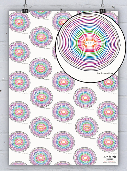 Love Is Hypnotic - Quality Wrapping Paper By Hayden Kays