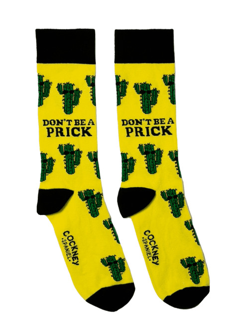 Rude Gift For Him - Don't Be A Prick Socks By Cockney Spaniel