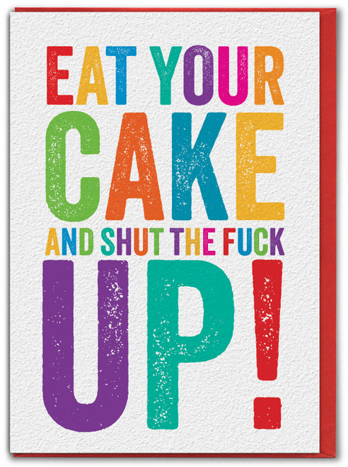 Rude Birthday Card Eat Your Cake By Brainbox Candy
