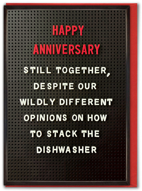 Funny Anniversary Card Dishwasher