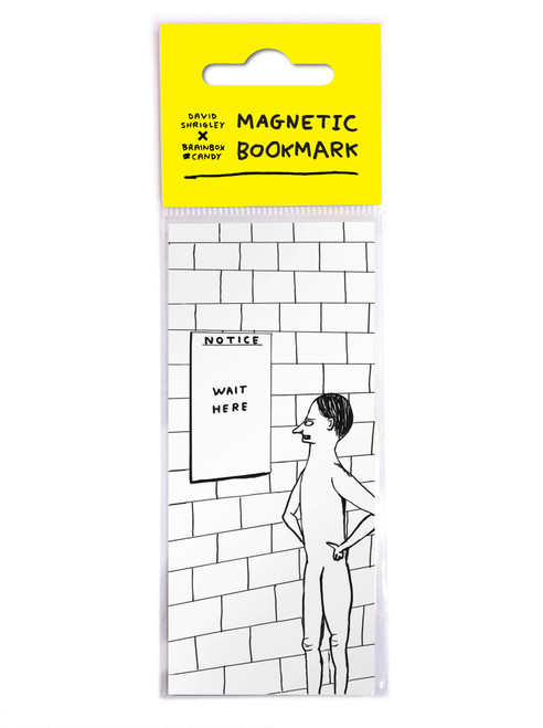 Funny Magnetic Bookmark Notice Wait Here By David Shrigley