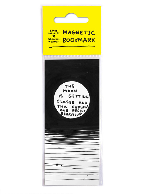 Funny Magnetic Bookmark The Moon By David Shrigley