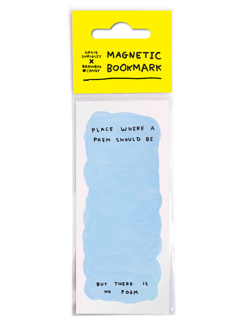 Funny Magnetic Bookmark Place Where A Poem Should Be By David Shrigley