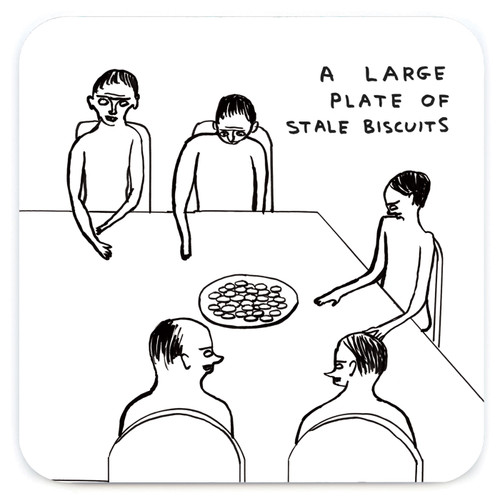 Funny Coaster - A Large Plate Biscuits By David Shrigley