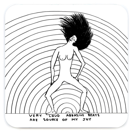 Funny Coaster - Very Loud Abrasive Beats By David Shrigley