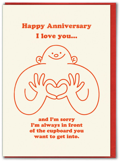 Funny Anniversary Card Cupboard By Brainbox Candy