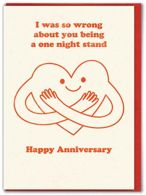 Funny Anniversary Card One Night Stand By Brainbox Candy