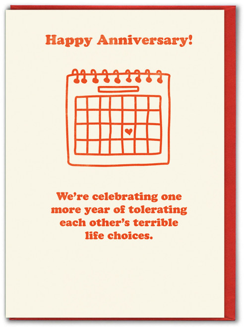 Funny Anniversary Card Life Choices By Brainbox Candy