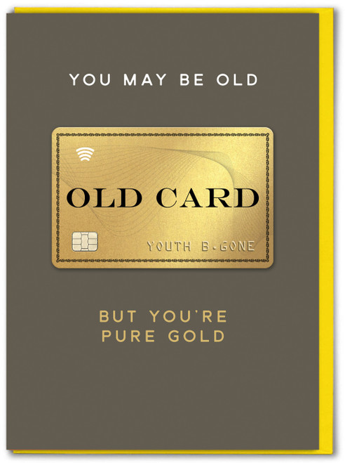 Funny Old Gold 3D Birthday Card