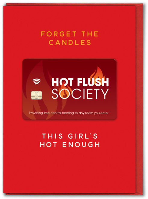 Funny Hot Flush 3D Birthday Card