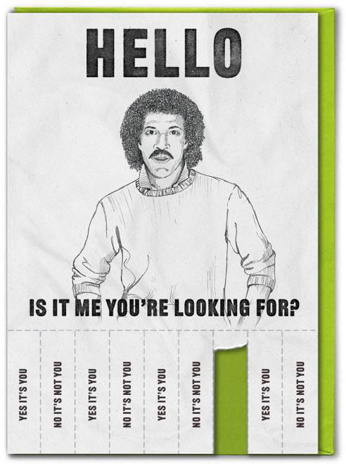 Funny Hello Is It Me Birthday Card