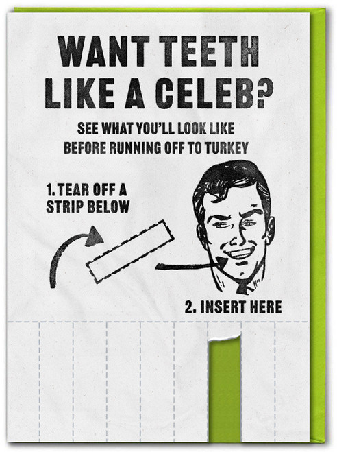 Funny Turkey Teeth Birthday Card