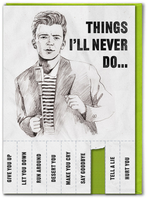 Funny Things I'll Never Do Birthday Card