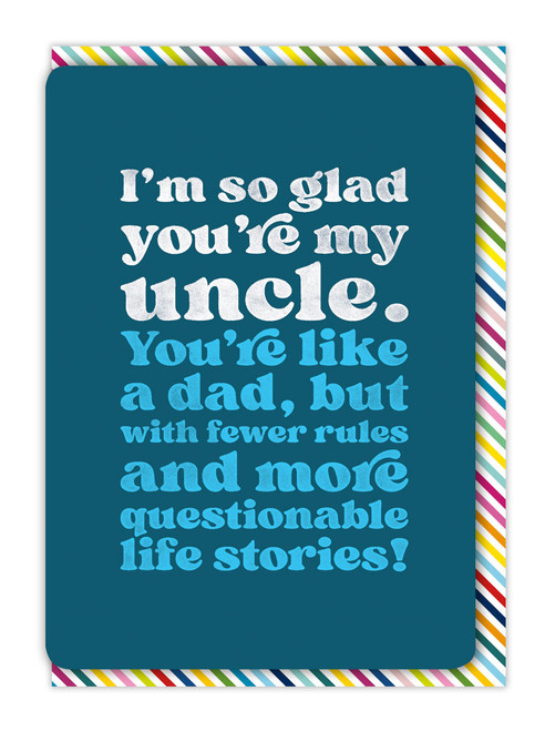 Funny Uncle Like Dad Birthday Card By Brainbox Candy