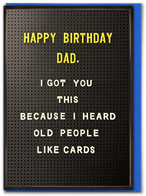 Funny Dad Old People Birthday Card By Brainbox Candy