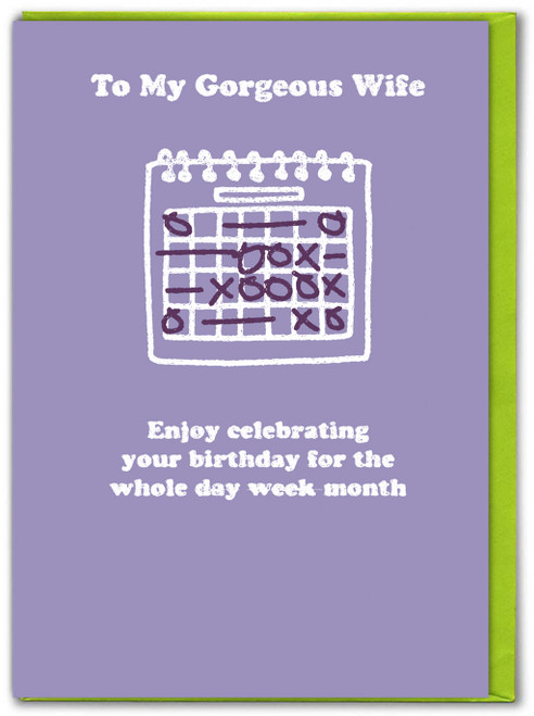 Funny Gorgeous Wife Birthday Card By Brainbox Candy