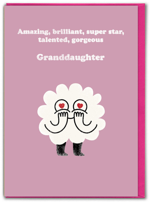 Cute Amazing Granddaughter Birthday Card By Brainbox Candy