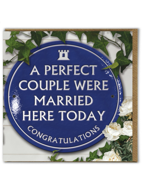 Cute (Embossed) Wedding Card A Perfect Couple By Brainbox Candy