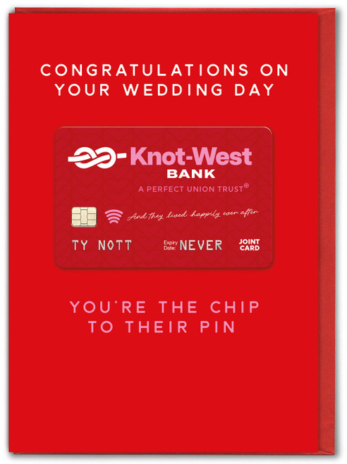 Funny 3D Wedding Card Chip To Their PIN By Brainbox Candy