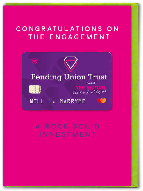 Funny 3D Engagement Card - Pending Union Trust By Brainbox Candy