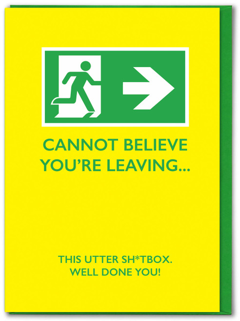 Rude Sh*tbox Leaving Card By Brainbox Candy
