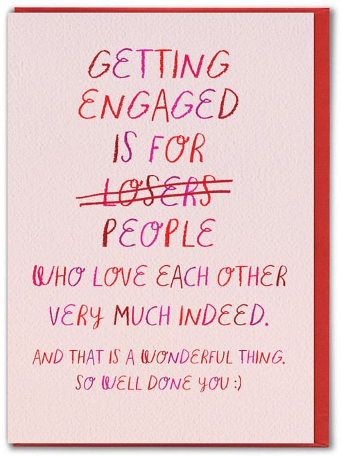 Funny Getting Engaged Losers Card By Brainbox Candy