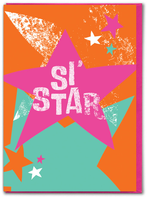 Cute Si'star Birthday Card By Brainbox Candy