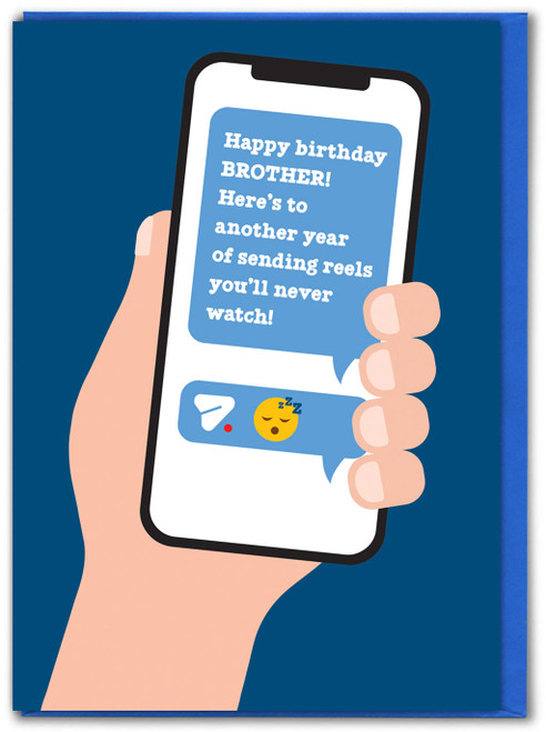 Funny Brother Birthday Card - Reels You'll Never Watch By Brainbox Candy