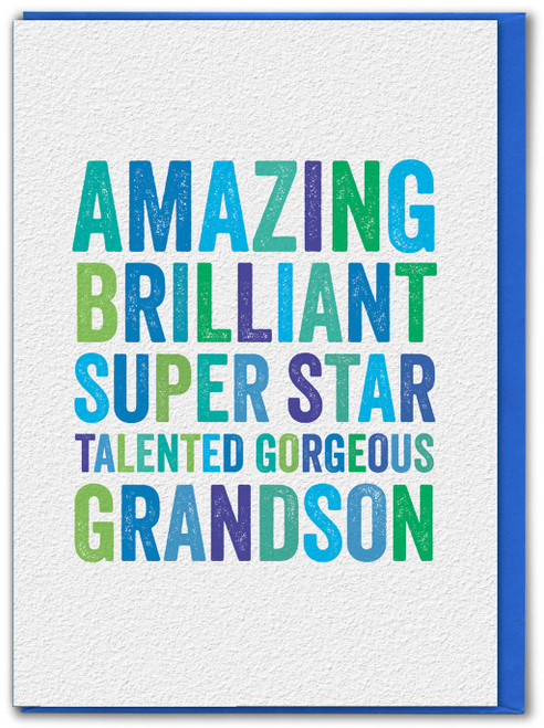 Funny Amazing Grandson Birthday Card By Brainbox Candy