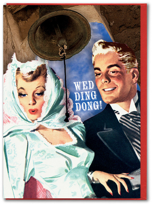 Funny Wedding Card Wed Ding Dong By Brainbox Candy