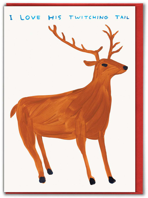 Funny Twitching Tail Christmas Card By David Shrigley