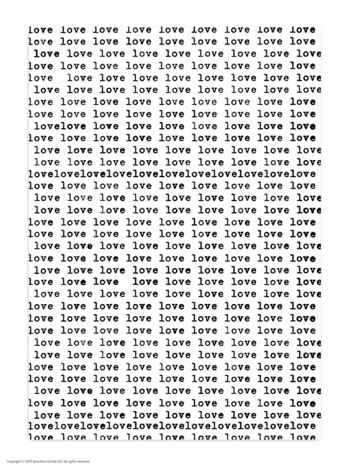 Love Love Love Postcard By Hayden Kays