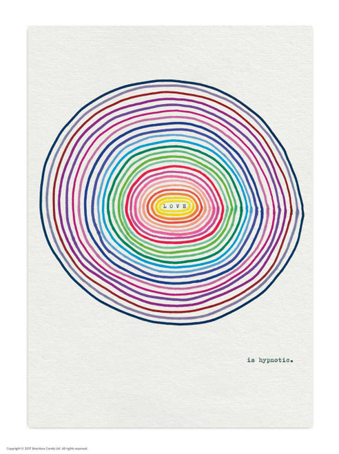 Love Is Hypnotic Postcard By Hayden Kays