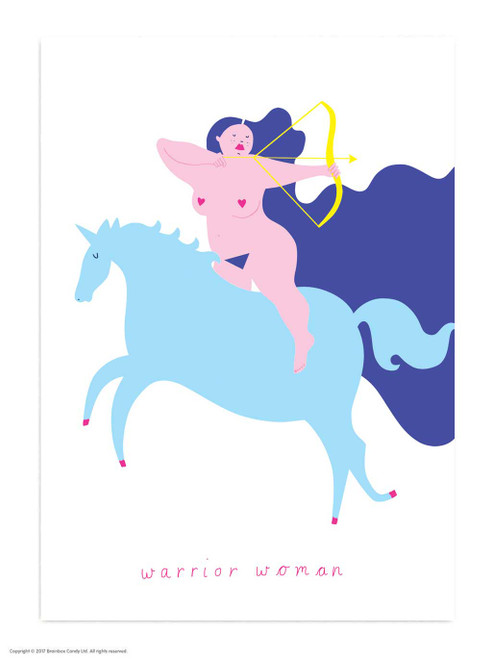 Warrior Woman Postcard By Fran Hooper