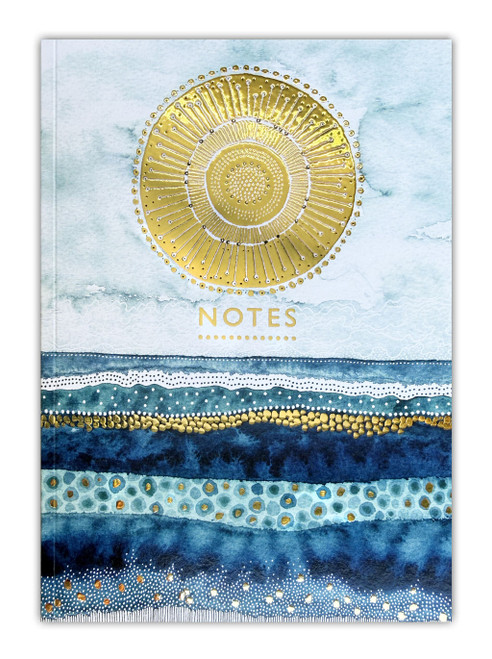 Beautiful Golden Sun A5 Notebook By Essoldo Design