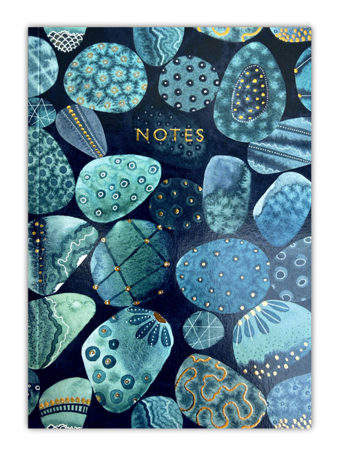 Beautiful Blue Pebbles A5 Notebook By Essoldo Design