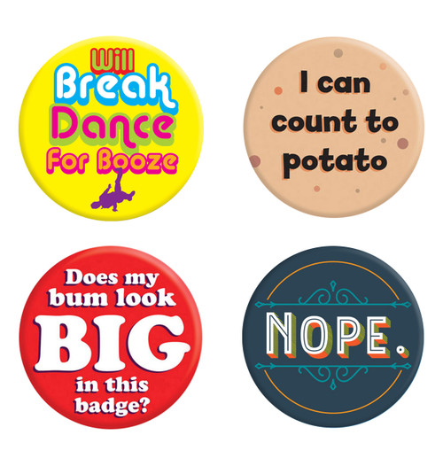 Funny Badge Pack 4 Pack - Pack 1