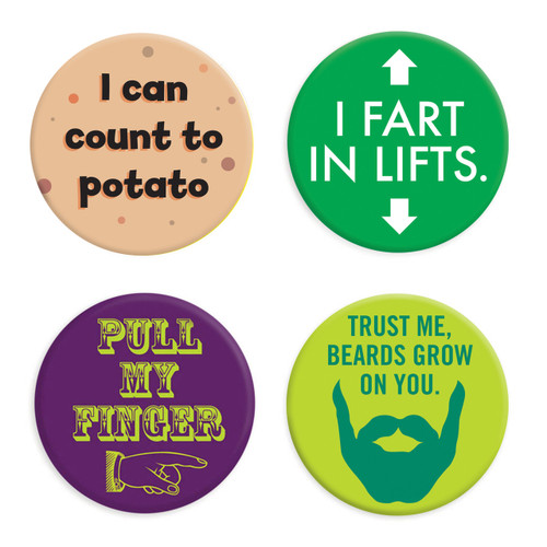 Funny Badge Pack 4 Pack - Pack 2