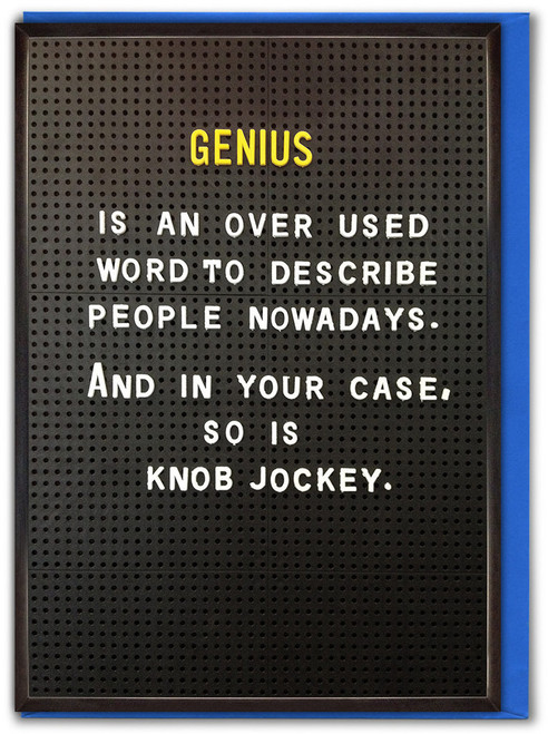 Rude Birthday Card Nob Jockey