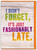 Funny Belated Birthday Card - Fashionably Late By Brainbox Candy