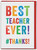 Thank You Teacher Card - Best Teacher Ever By Brainbox Candy