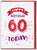 60th Birthday Card - Age 60 (FIZZ054)