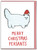 Cat Peasant Christmas Card By Fran Hooper