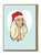 Cute A6 Afghan Dog Christmas Card By Fran Hooper